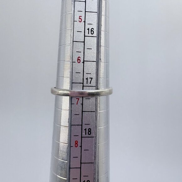 VTG Solid Sterling Silver 925 Openwork Scroll Design Band Ring Size 6.75 - Picture 7 of 8